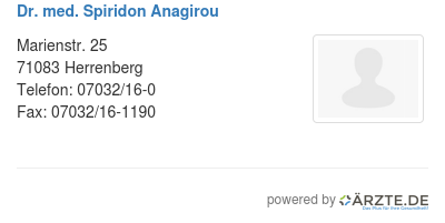 Dr med spiridon anagirou