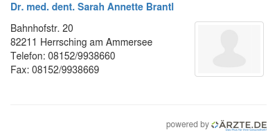 Dr med dent sarah annette brantl