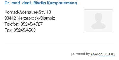 Dr med dent martin kamphusmann