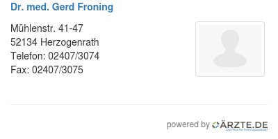 Dr med gerd froning