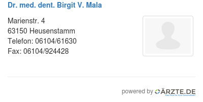 Dr med dent birgit v mala