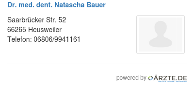 Dr med dent natascha bauer