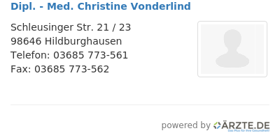 Dipl med christine vonderlind