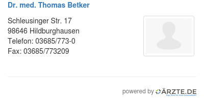 Dr med thomas betker