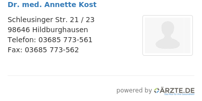 Dr med annette kost