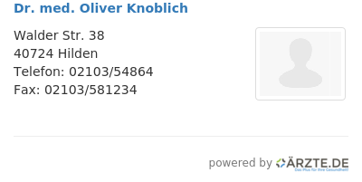 Dr med oliver knoblich