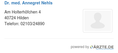 Dr med annegret nehls