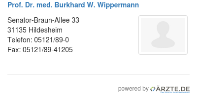 Prof dr med burkhard w wippermann