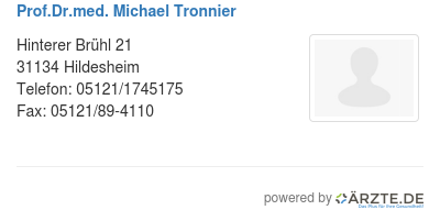 Prof dr med michael tronnier