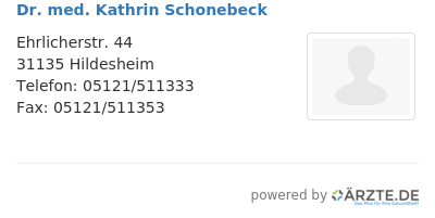 Dr med kathrin schonebeck