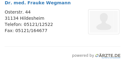 Dr med frauke wegmann