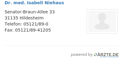 Dr med isabell niehaus