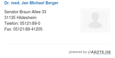 Dr med jan michael berger