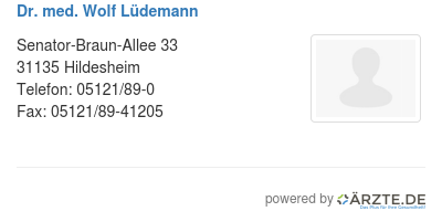 Dr med wolf luedemann