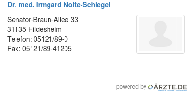 Dr med irmgard nolte schlegel