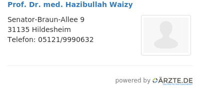 Prof dr med hazibullah waizy
