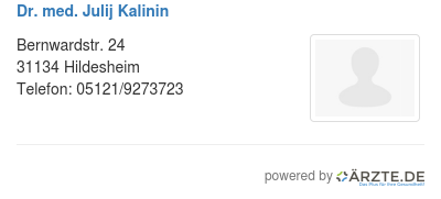 Dr med julij kalinin