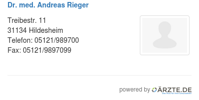 Dr med andreas rieger