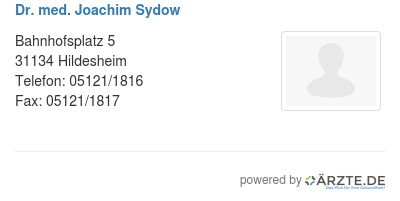 Dr med joachim sydow