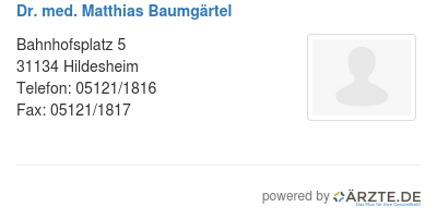 Dr med matthias baumgaertel