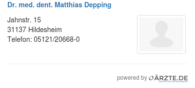 Dr med dent matthias depping