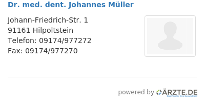 Dr med dent johannes mueller 662023