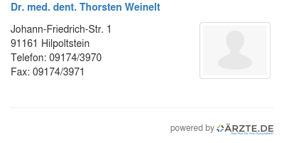 Dr med dent thorsten weinelt
