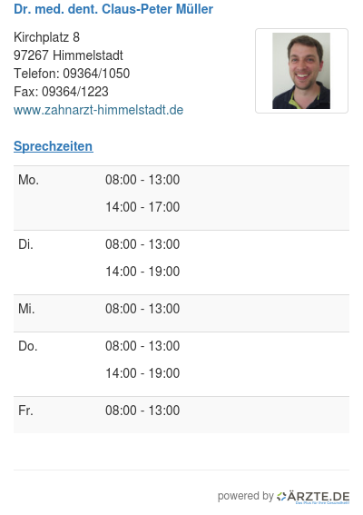 Dr med dent claus peter mueller