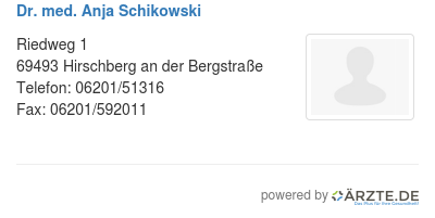 Dr med anja schikowski