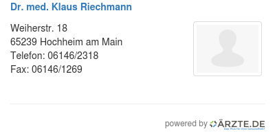 Dr med klaus riechmann
