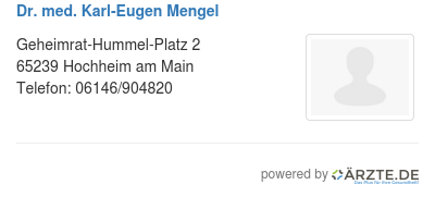Dr med karl eugen mengel