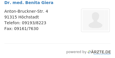 Dr med benita giera