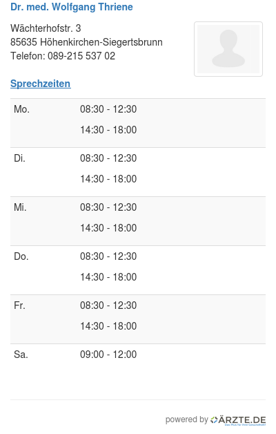 Dr med wolfgang thriene