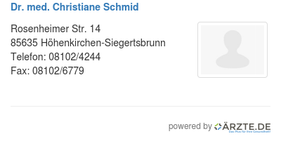 Dr med christiane schmid
