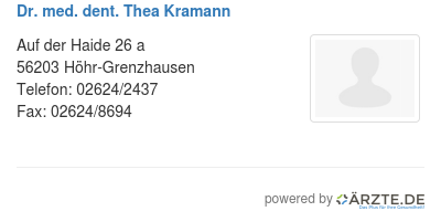 Dr med dent thea kramann