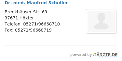 Dr med manfred schueller