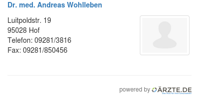 Dr med andreas wohlleben