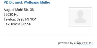 Pd dr med wolfgang mueller
