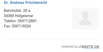 Dr andreas froechtenicht