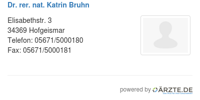 Dr rer nat katrin bruhn