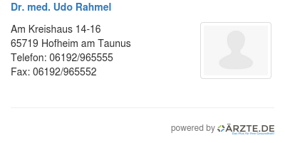 Dr med udo rahmel