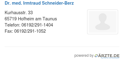 Dr med irmtraud schneider berz