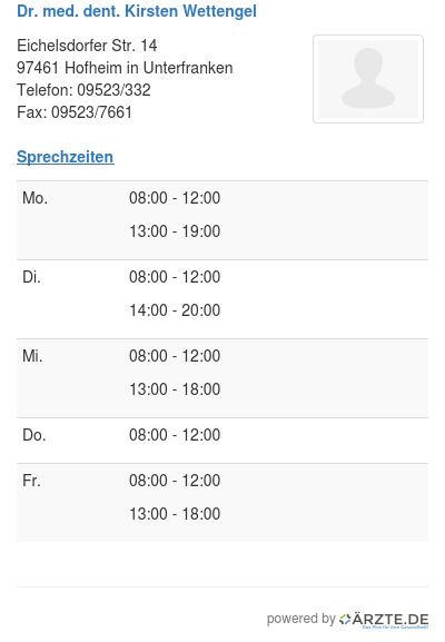 Dr med dent kirsten wettengel