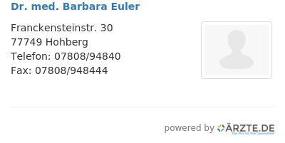 Dr med barbara euler