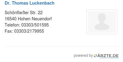 Dr thomas luckenbach