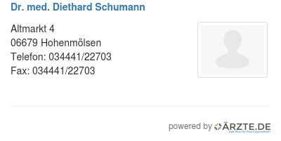 Dr med diethard schumann