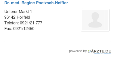Dr med regine poetzsch heffter