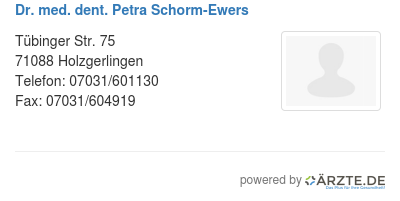Dr med dent petra schorm ewers