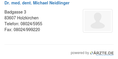 Dr med dent michael neidlinger