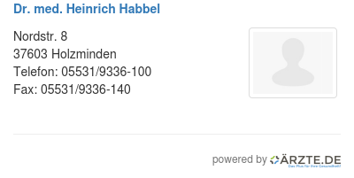 Dr med heinrich habbel